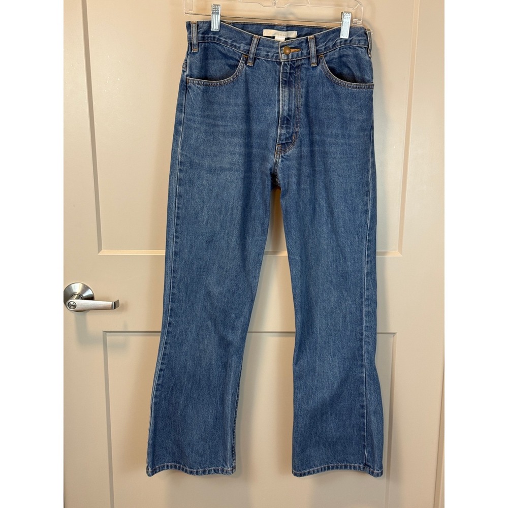 Creatures of Comfort Blue Wide Leg High Rise Bootcut Jeans size 8 USA